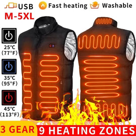 9-Zone USB Electric Heated Vest