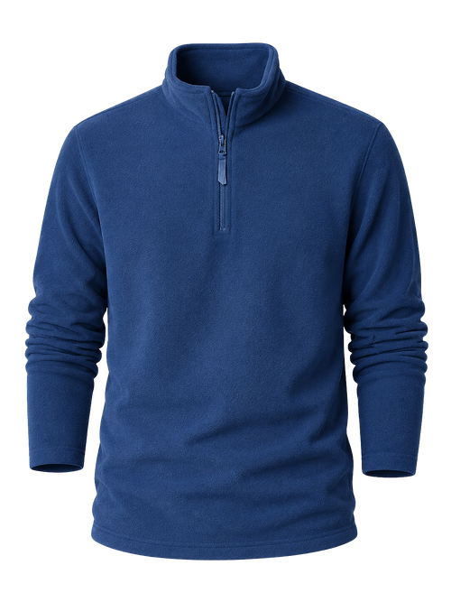 Men's Quarter-Zip Thermal Polo Jumper – Winter Edition