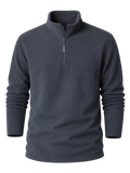 Men's Quarter-Zip Thermal Polo Jumper – Winter Edition
