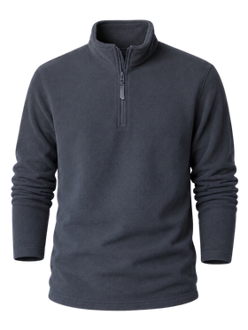 Men's Quarter-Zip Thermal Polo Jumper – Winter Edition